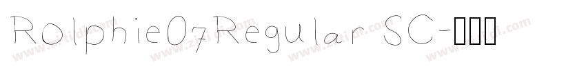 Rolphie07Regular SC字体转换